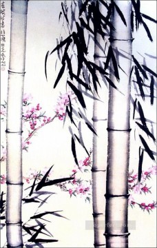 traditional Painting - Xu Beihong bamboo and flowers traditional China